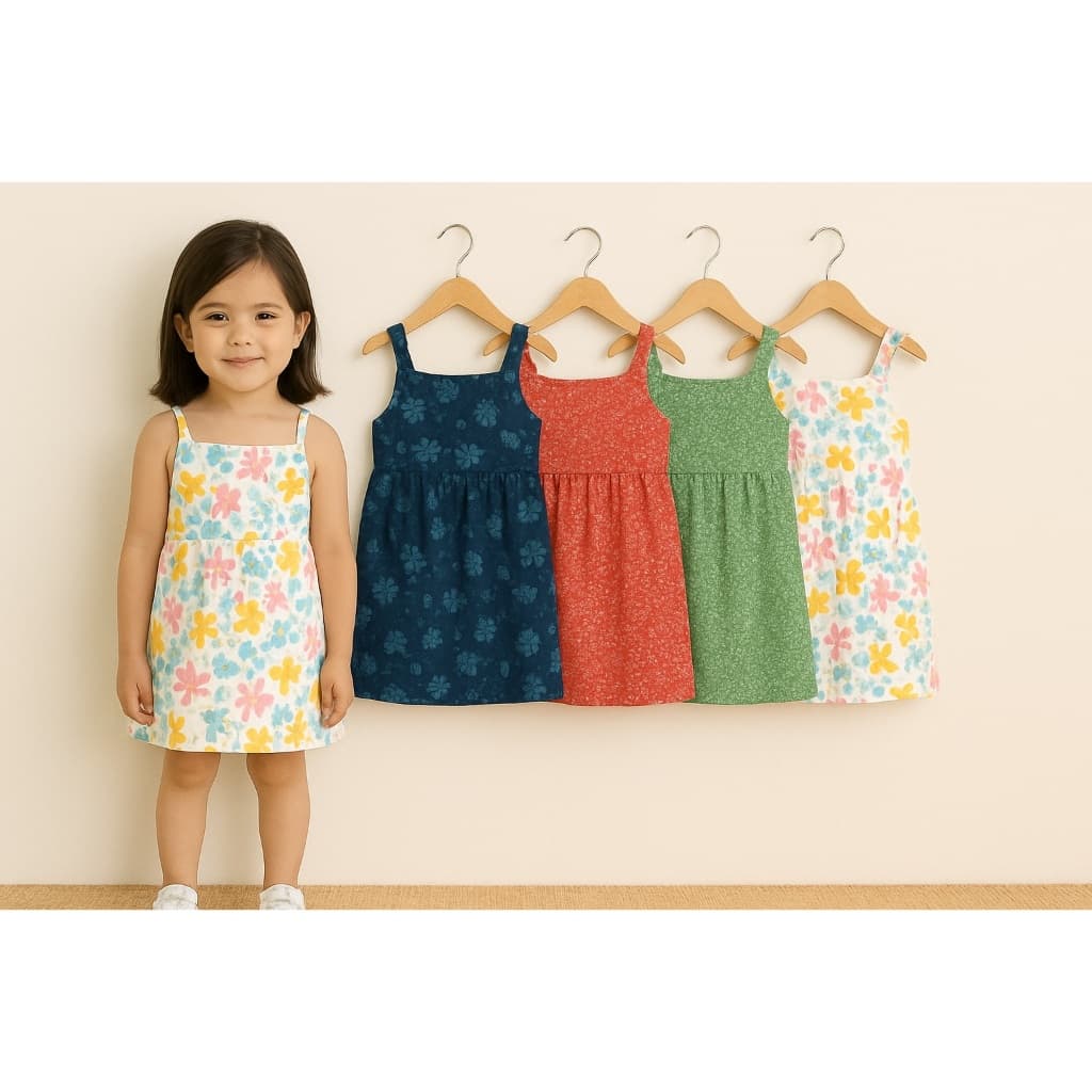☀️ 🎉 Kit 5 Vestidos Alcinha Infantis Algodão – Fresquinhos, Lindos e com Desconto!