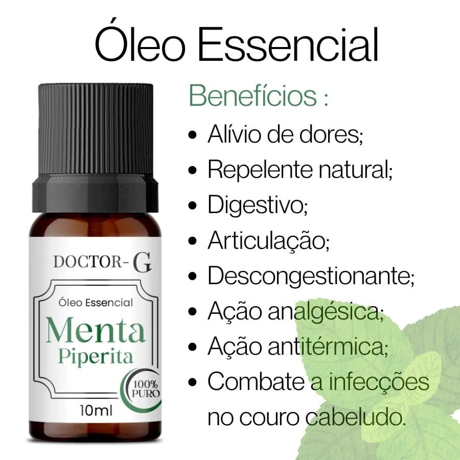 Oleo Essencial de Menta Piperita 100% Puro 10ml