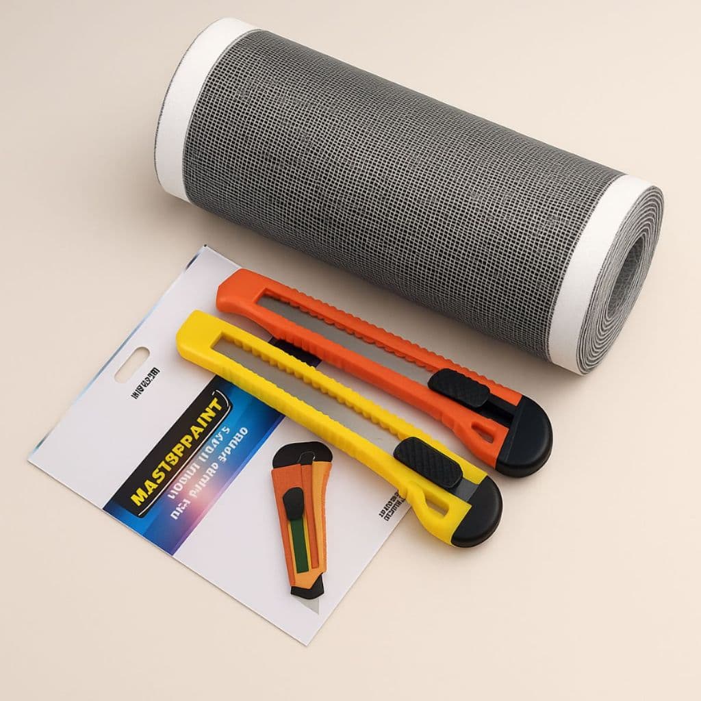 Tela Protetor Ralo Anti-insetos Com Adesivo 12x4M para banheiro e quintal + um Estilete de Brinde