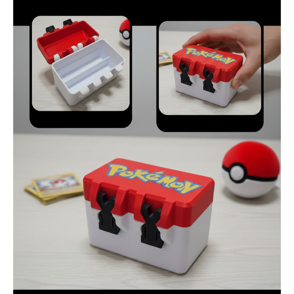Deck Box Pokémon - Estojo Exclusivo para Cartas Colecionáveis Box para cards Acessório Pokémon TCG