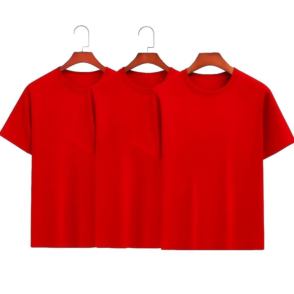 Kit 3 Camiseta Basíca Cores Iguais T-Shirt Feminina 100% Algodão Lisa Promoção Gola Redonda - Promoção Frete Grátis