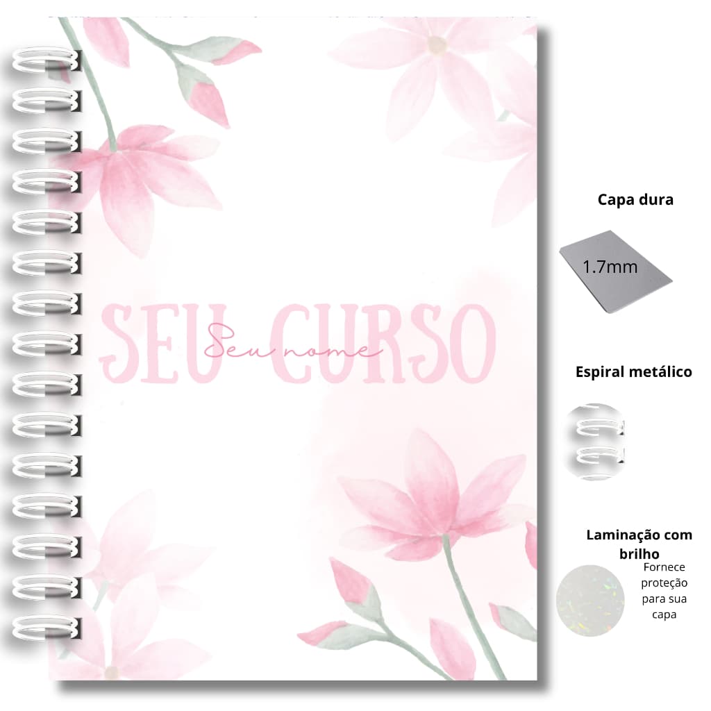 Caderno de 10 matérias- Caderno de curso (Enfermagem, Psicologia e outros)- (120 160 e 200 folhas)