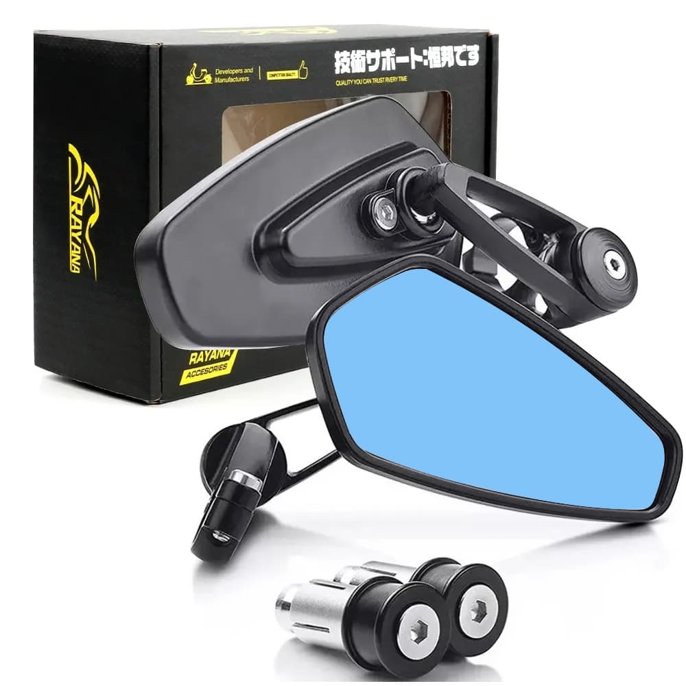 Espejo Retrovisor Para Motocicleta 22 Mm Alumínio/vidrio