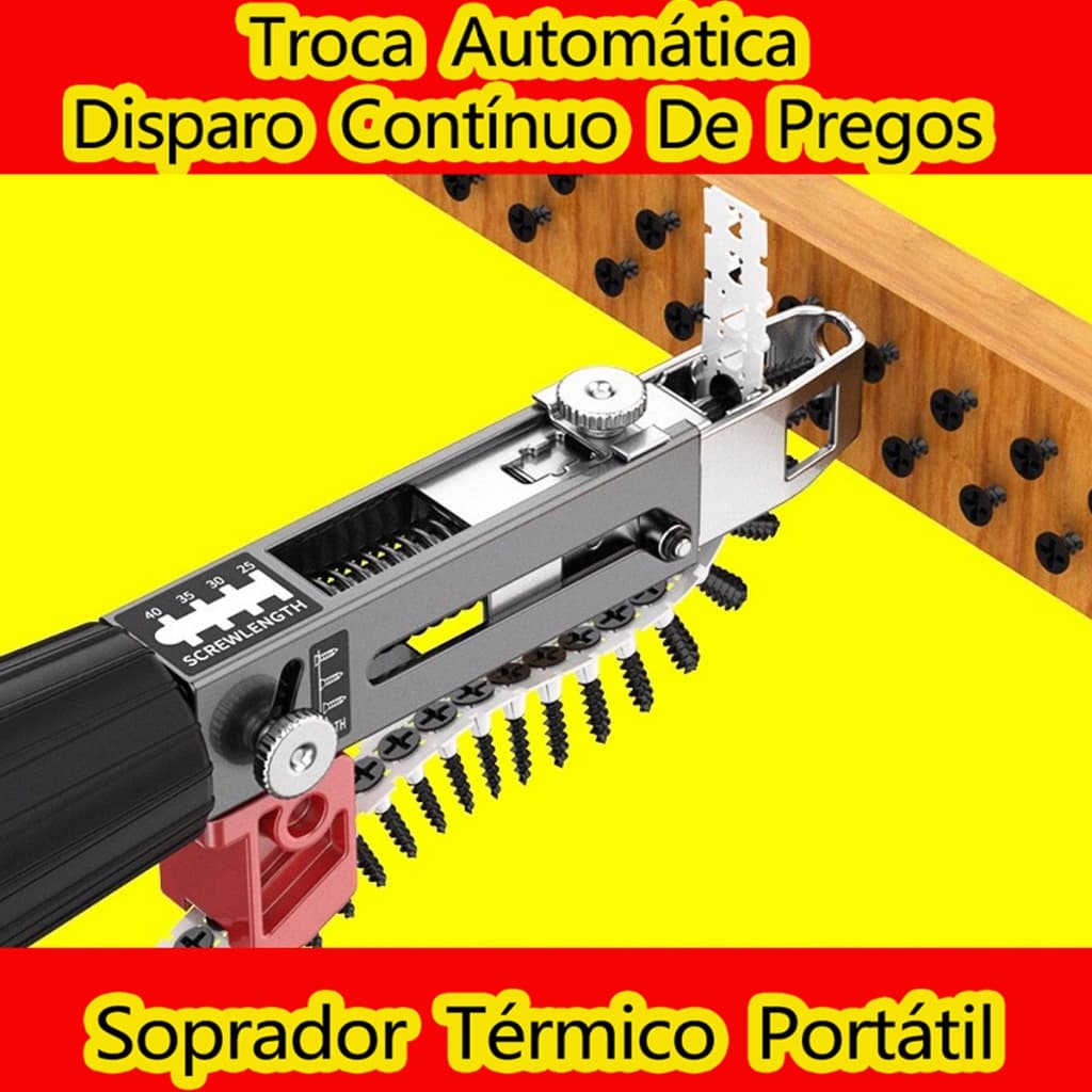 Adaptador de furadeira de troca rápida com alimentação automática de pregos para drywall com parafusos para drywall