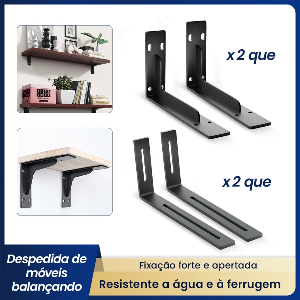2Pcs Suporte Reforçado E Espesso, Suporte Triangular Fixo De Alta Capacidade De Carga, Suporte Para Prateleira De Parede