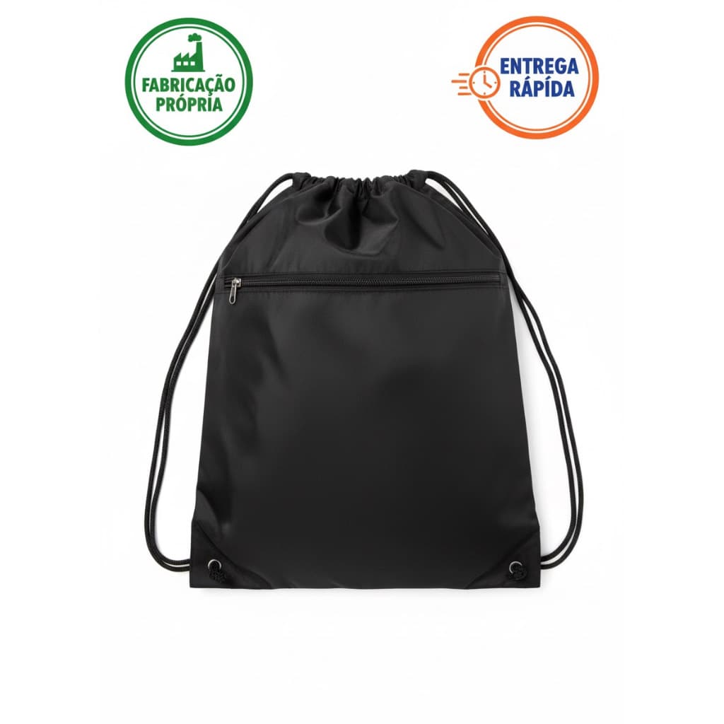 Mochila Saco Fitness Esportiva Bolso e ziper forrado  Resistente Leve Prática Unissex Dia a Dia Academia Treino