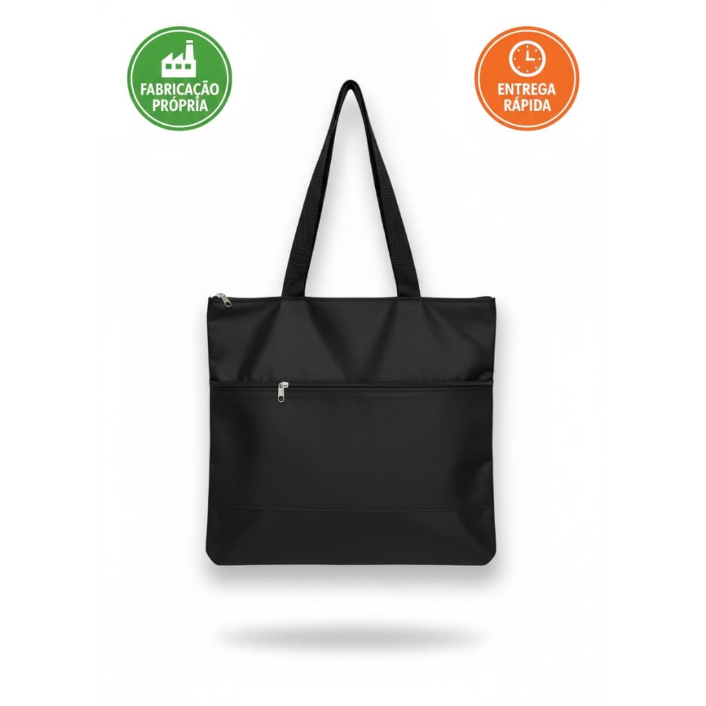 Bolsa Sacola Grande Ombro Tote Bag Unissex Com Zíper Lona Resistente