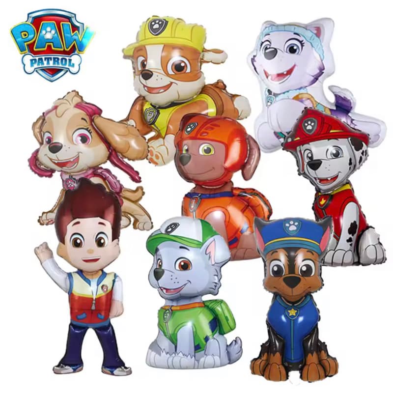 kit 8 balões patrulha canina festa infantil aniversário balão cachorro cães
