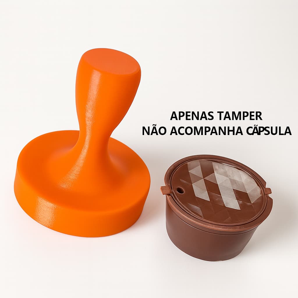 Tamper Tampa Socador Cápsula Dolce Gusto 3 corações Universal Reutilizável Café ESCOLHA COR