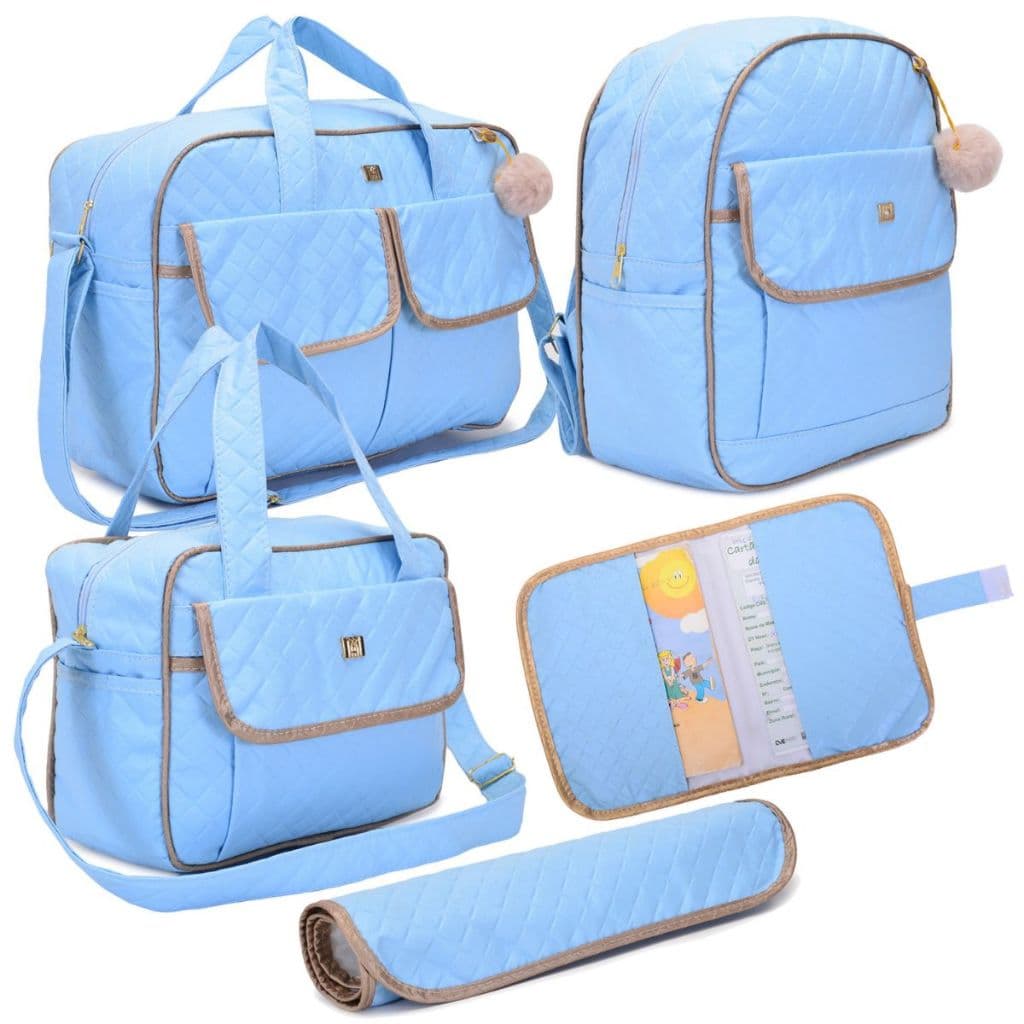 Kit Bolsa Maternidade Mamãe Bebê Com 5 Peças Multifuncional