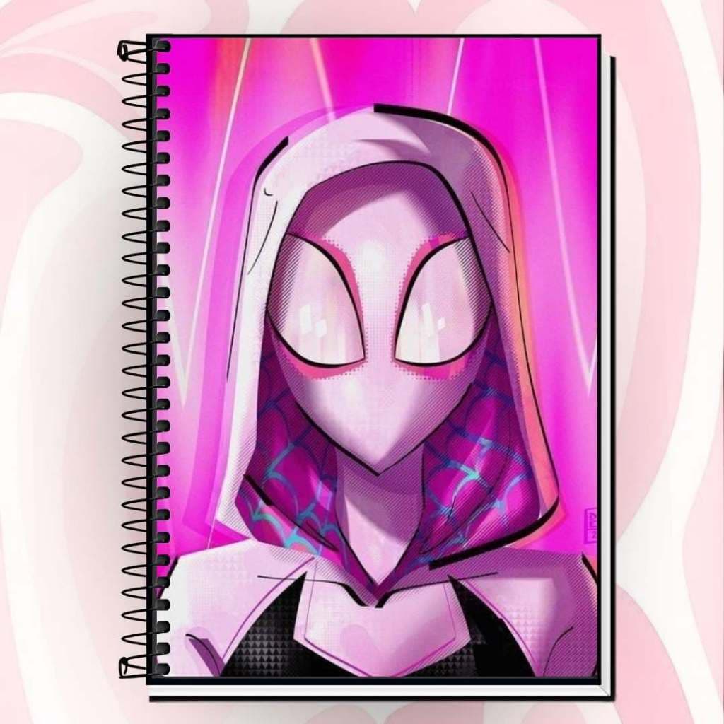 Caderno Gwen Stacy Spider Verse 1 10 15 E 20 Matérias Capa Dura Personalizada Tema De Desenho Aranha Verse Perfeito Para