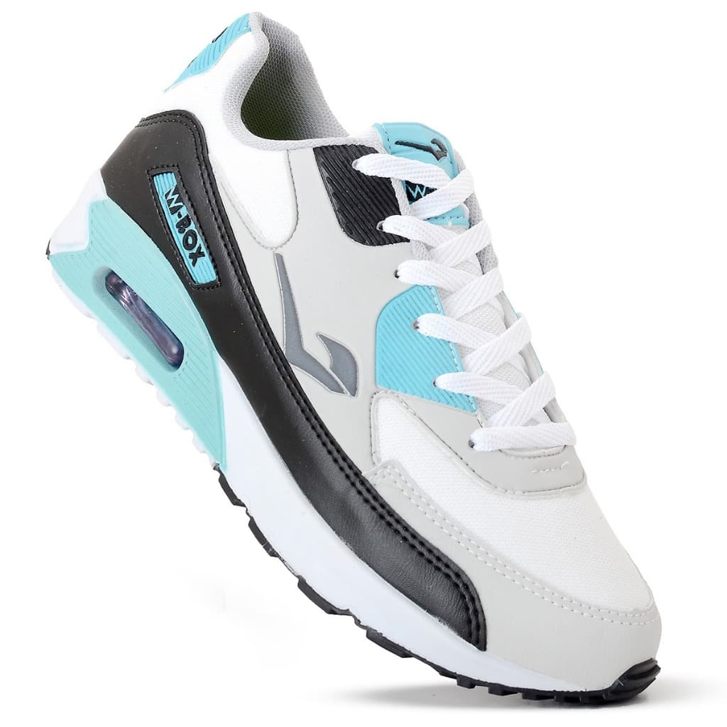 Tenis W Box CINZA VERDE Unissex Promocao Esportivo Confortavel Envio Rapido Corrida