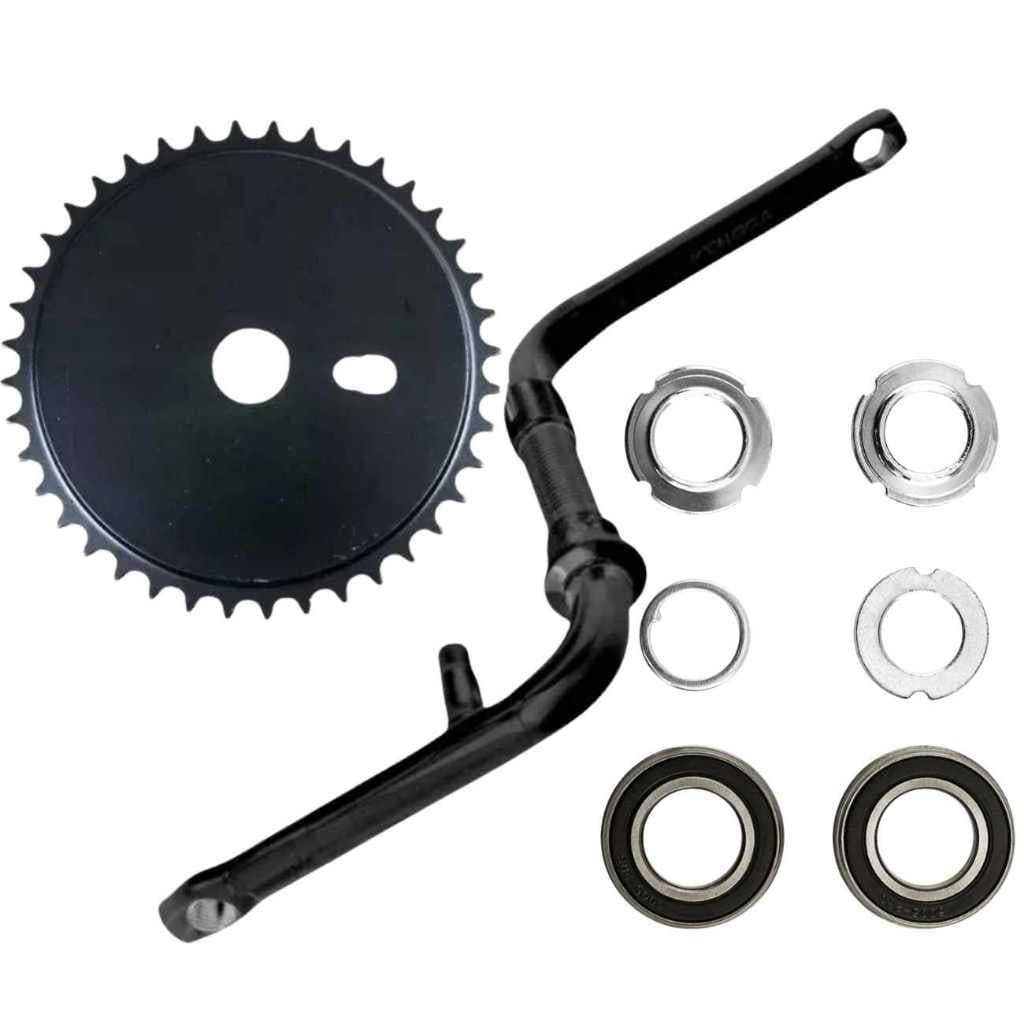 Kit Pedivela Monobloco Bicicleta Aro 26 Coroa 46D Caixa Central 45mm