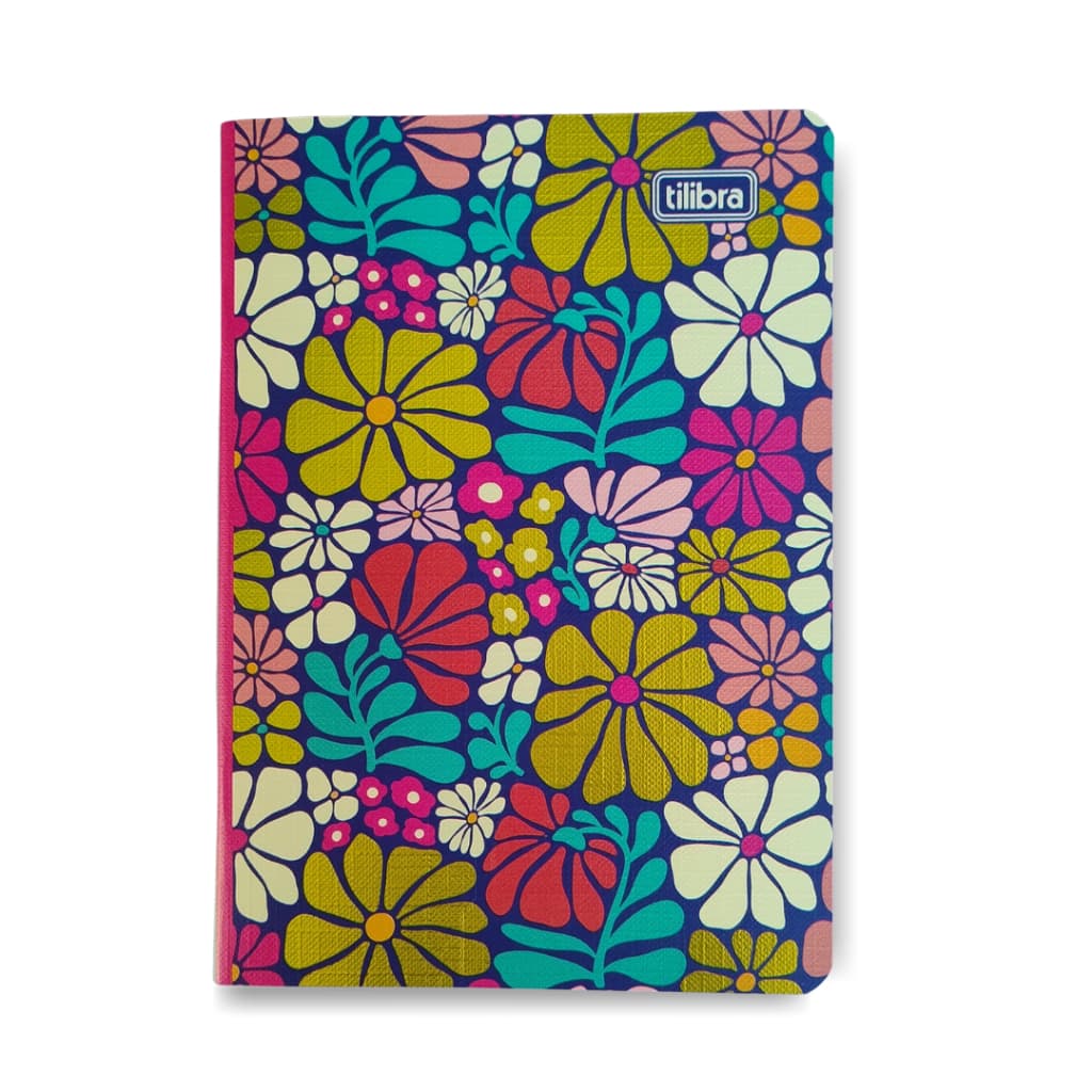 Caderneta estilosa estampa Floral - Tilibra | Papelaria aesthetic