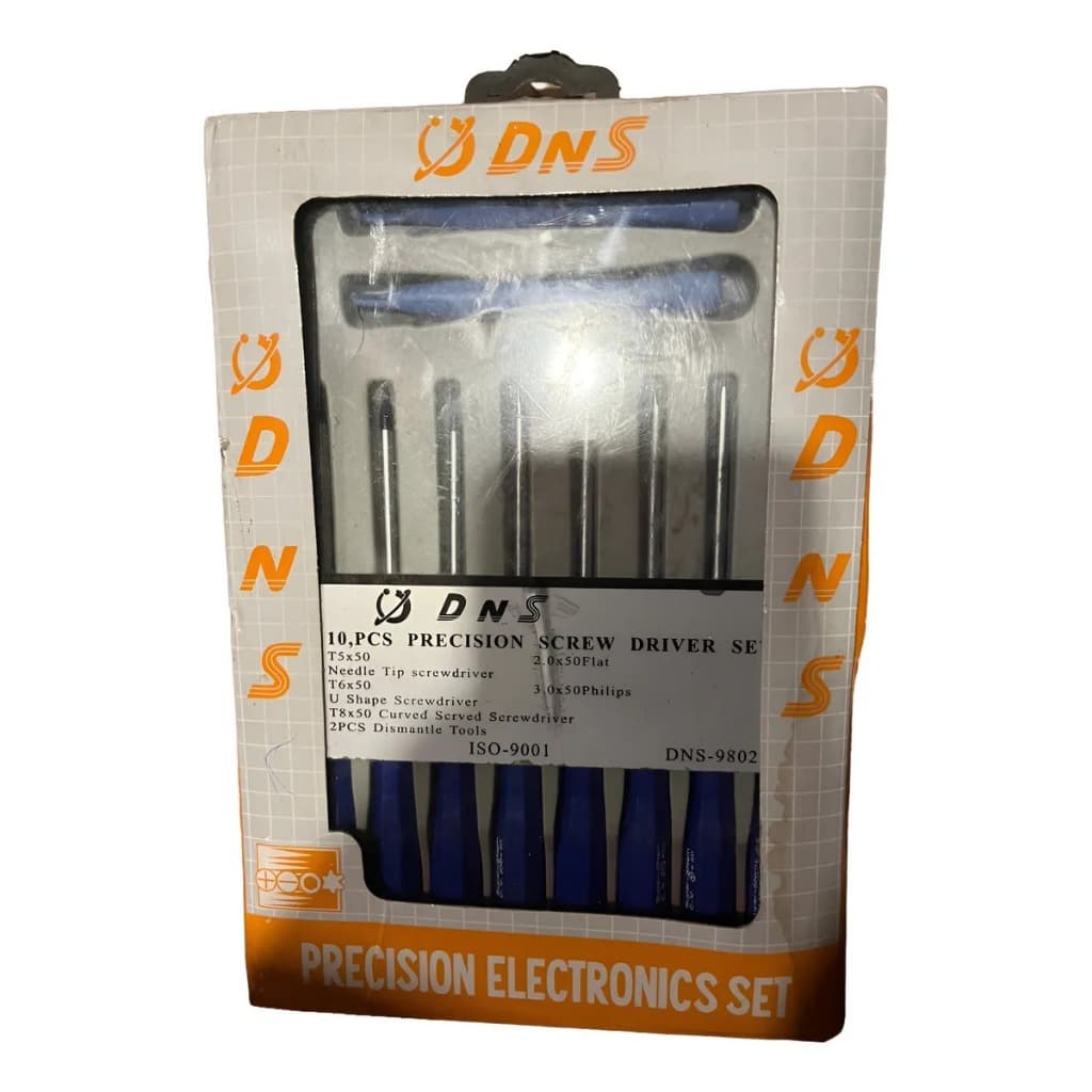 Kit de Chaves de Fenda 10 Peças DNS-9802 Certificação ISO-9001