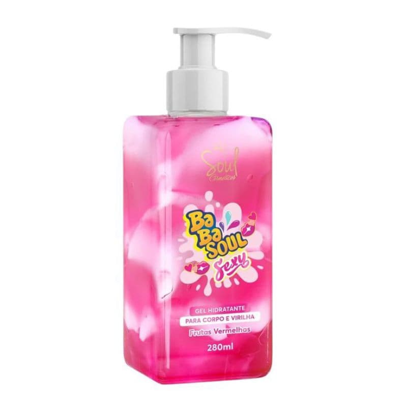 GEL HIDRATANTE CORPORAL BABASOUL FRUTAS VERMELHAS 250g HIDRATAÇÃO ÍNTIMA (VIRILHA E CORPO) PELE DE PÊSSEGO