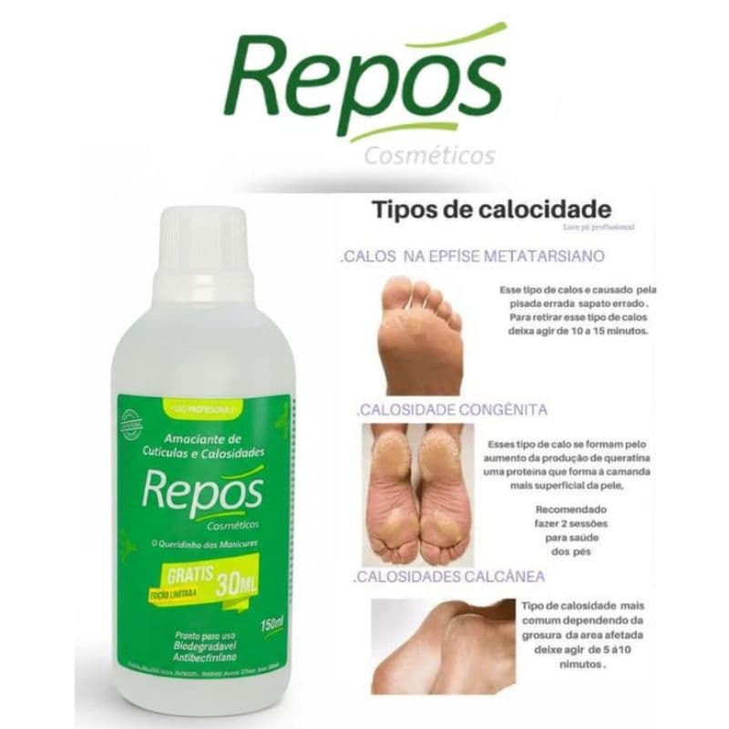 AMACIANTE DE CUTÍCULAS E CALOSIDADES REPÓS 120ml- ORIGINAL PROFISSIONAL