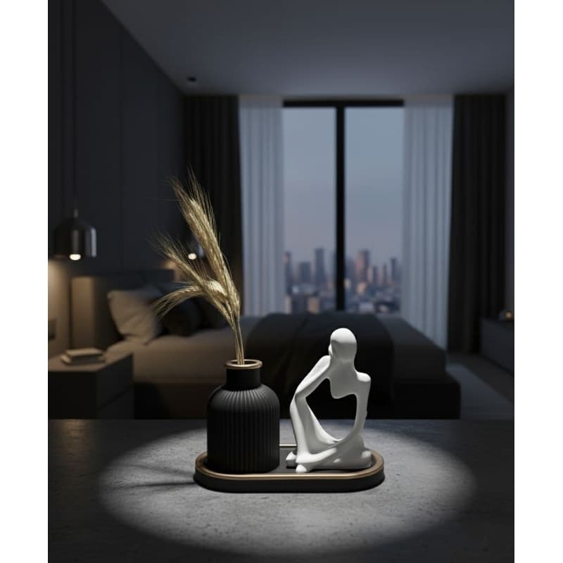 ​Conjunto Decorativo Minimalista cores – Estatueta Escultura Humana Meditação Enfeite de Mesa