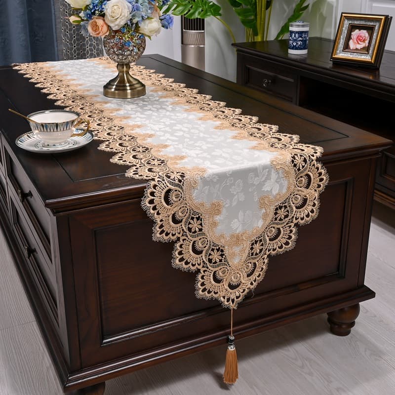 Caminho De Mesa 40x220cm Bordado Em Grip DESCRIÇÃO DECORAÇÃO CAMINHO DE MESA