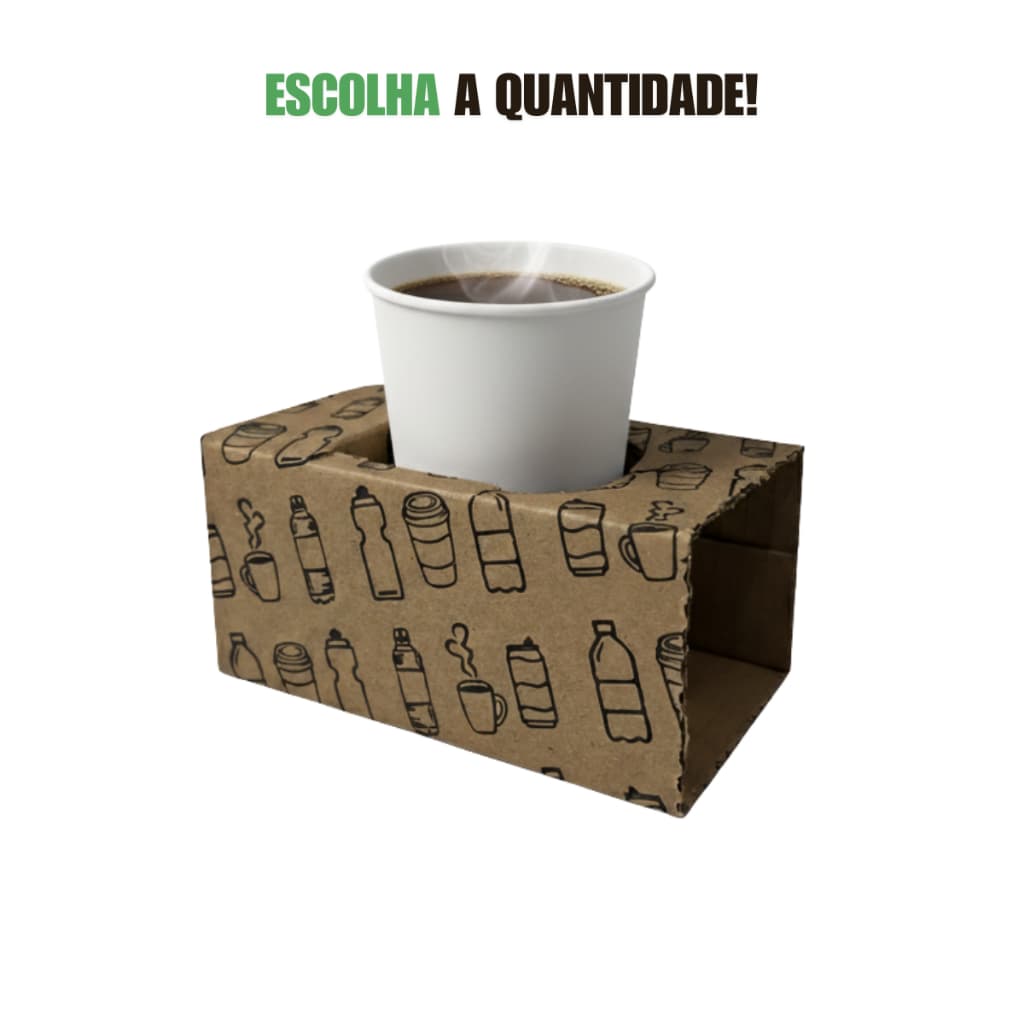 Kit Suporte Porta-Copos Com Impressão Pra Delivery Escolha Sua Quantidade
