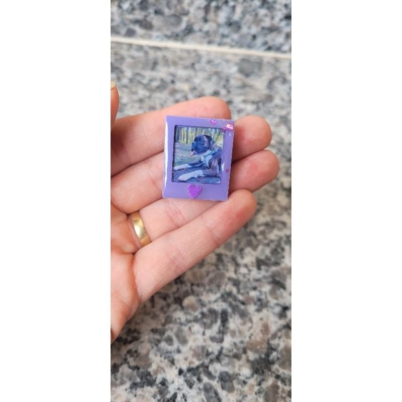 Imã de Geladeira em Resina 3 cm | Personalizado com Foto, Nome ou Frase |Polaroide