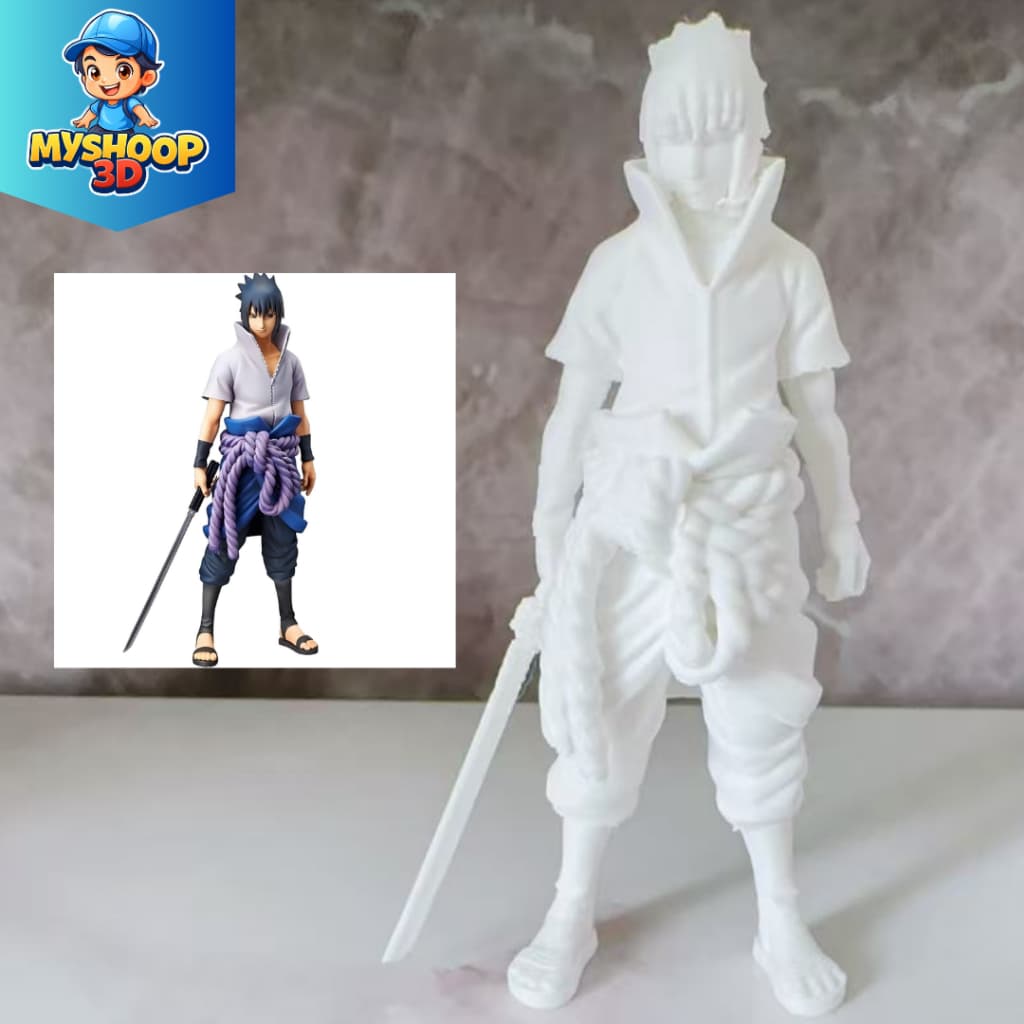 Escultura Sasuke Uchiha, Naruto, Goku, Kratos, Batman, Iron Man, Hulk, Super Man l Impressão 3D l 10cm Altura