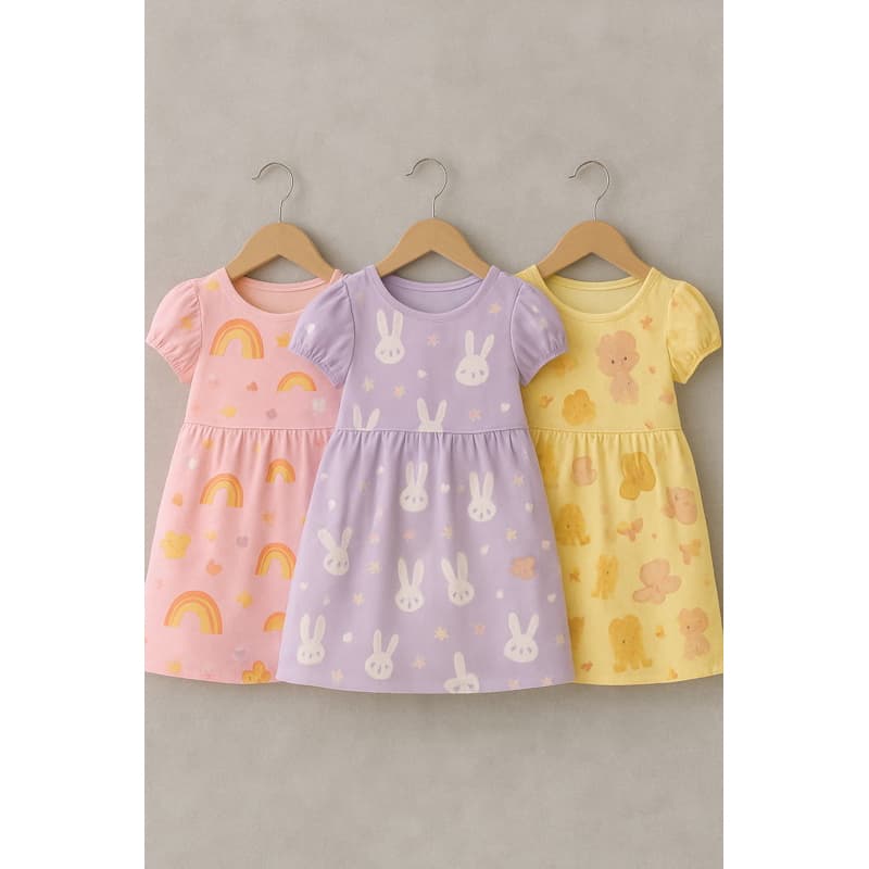 👗 Vestido Infantil 100% Algodão – Conforto e Estilo para Meninas 🌸