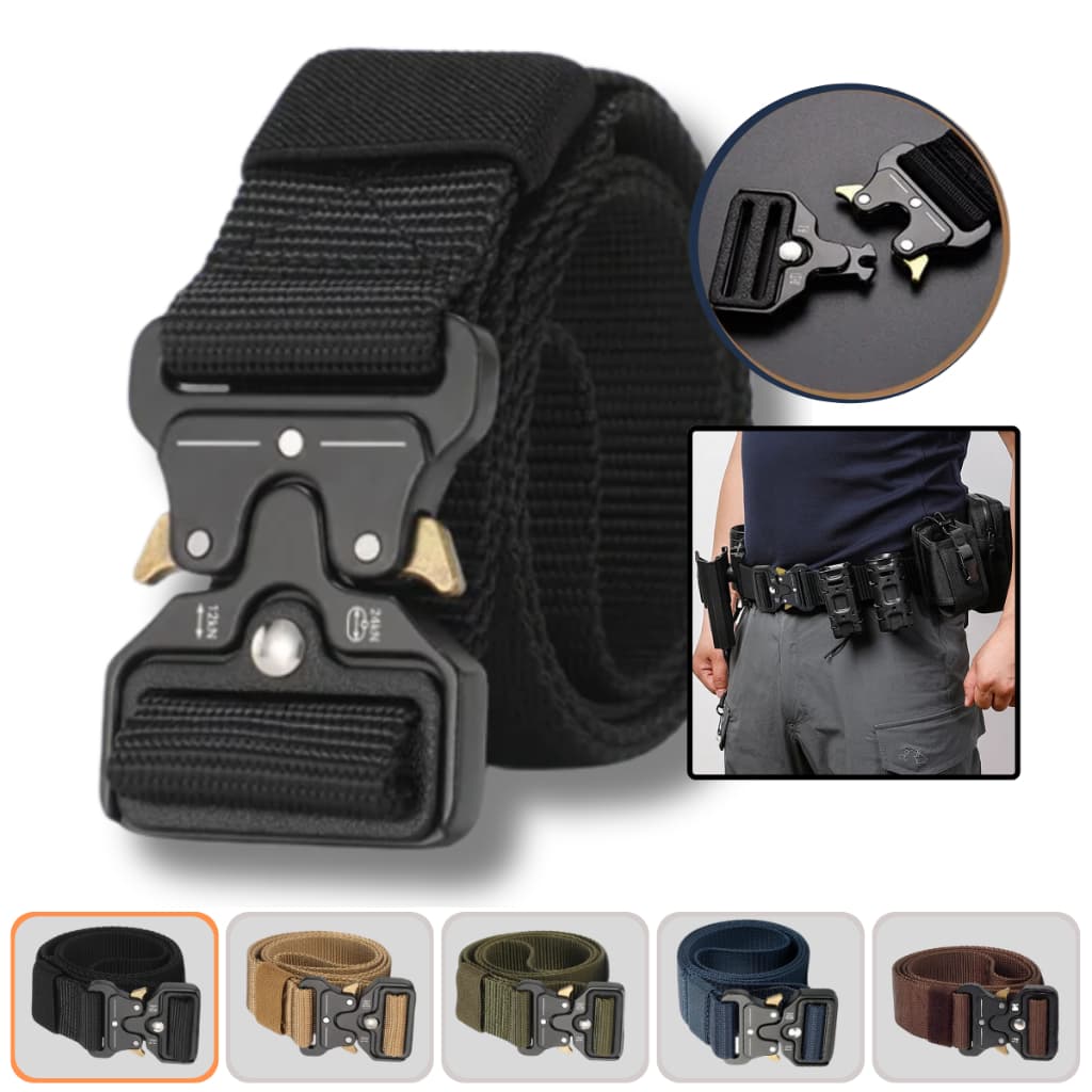 Cinto Tático Militar Engate Rápido Fivela Metal Anti Alérgico Resistente Regulável
