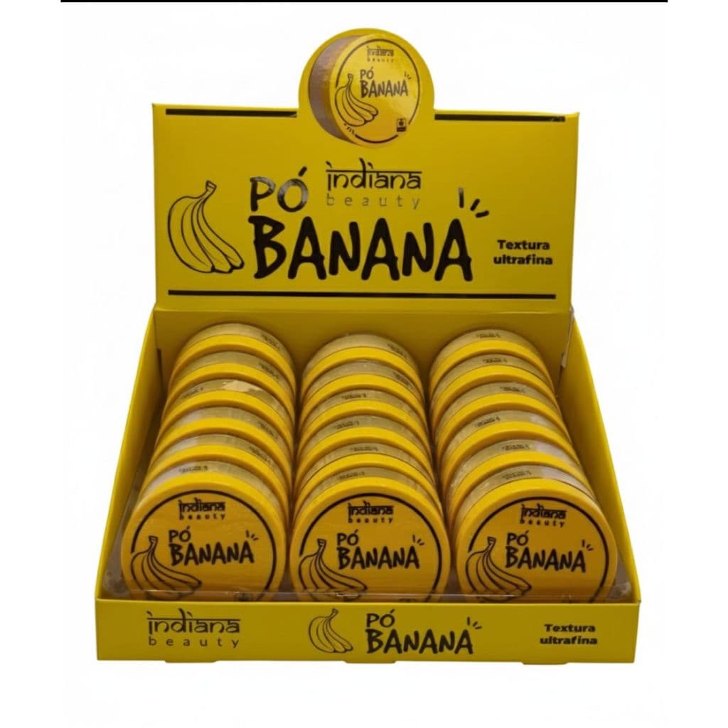 Pó Banana Indiana Beauty Matificante Controle de Oleosidade Fixador de Maquiagem