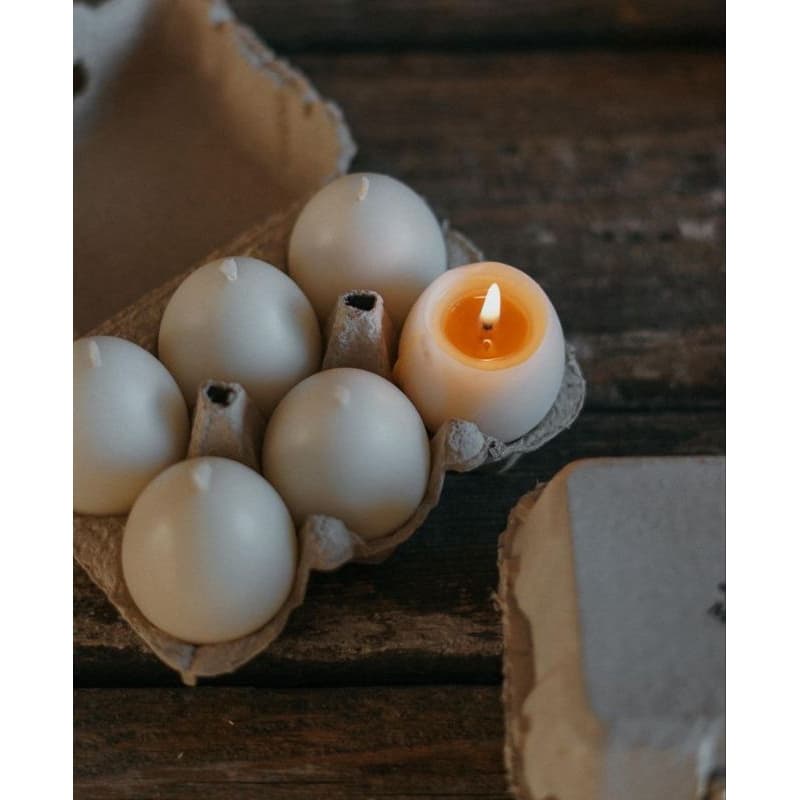 Vela Aromática Ovo Cozido/ vela perfumada/ cera vegetal/ artesal/ criativa