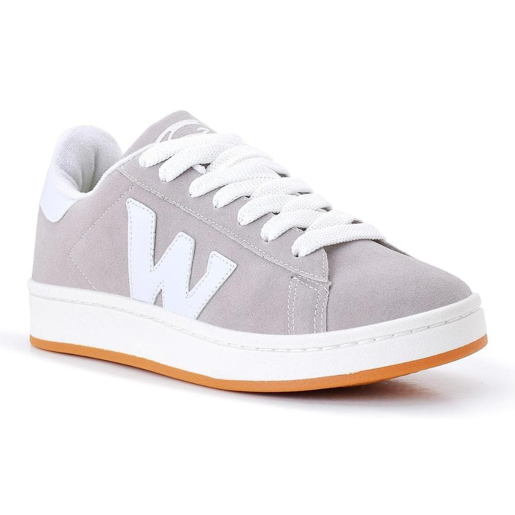 Tenis Wbox Footwear Universitário CINZA BRANCO Esportivo Confortavel Unissex Casual Caminhada