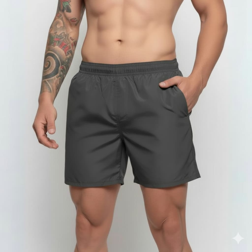 Short Tactel Masculino Academia Com Elastano Moda fitness Academia Casual Treino
