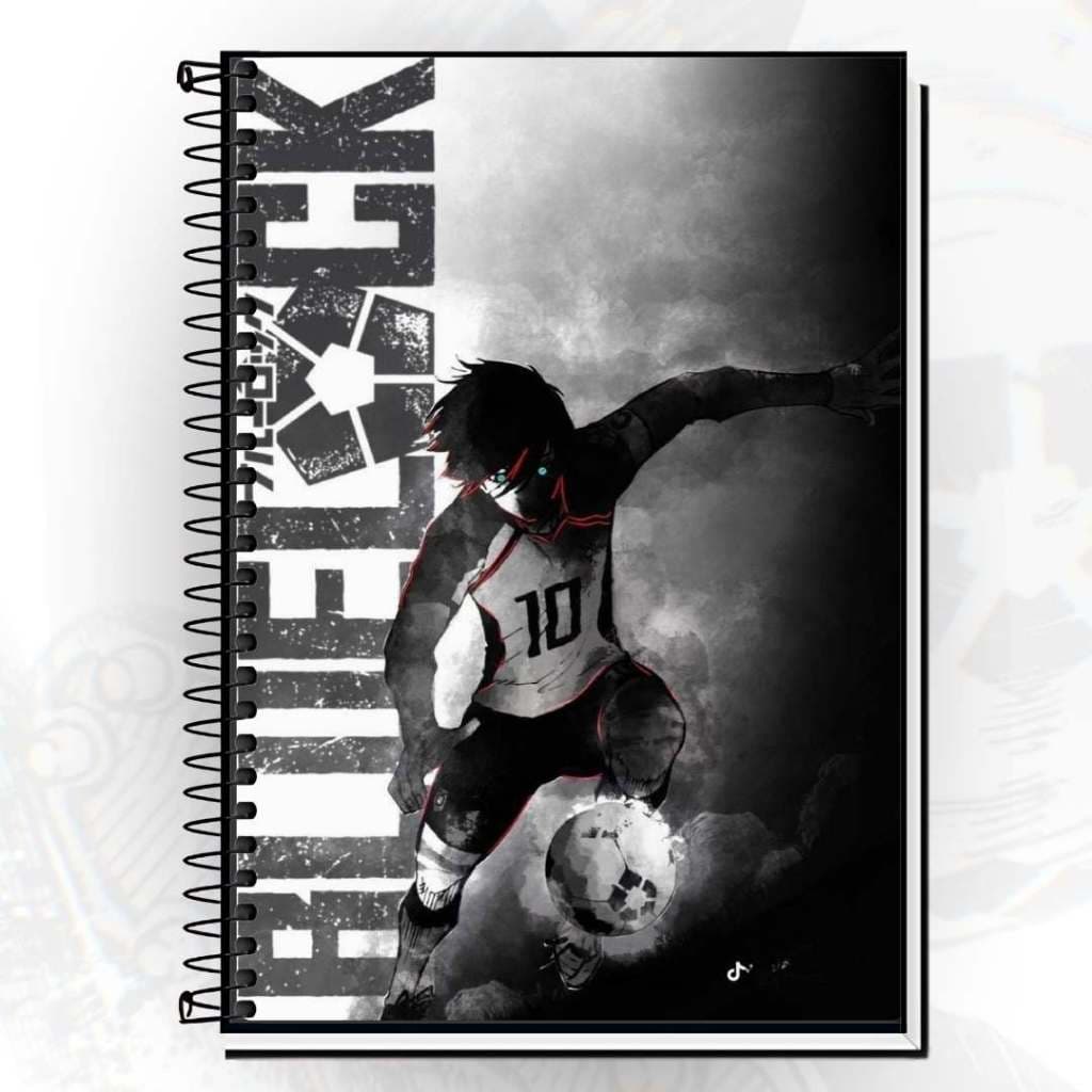 Caderno Blue Lock Itoshi Sae Isagi Capa Dura Tema do Anime Para Estudo e Anotações Disponível em 1 10 15 e 20 Matérias