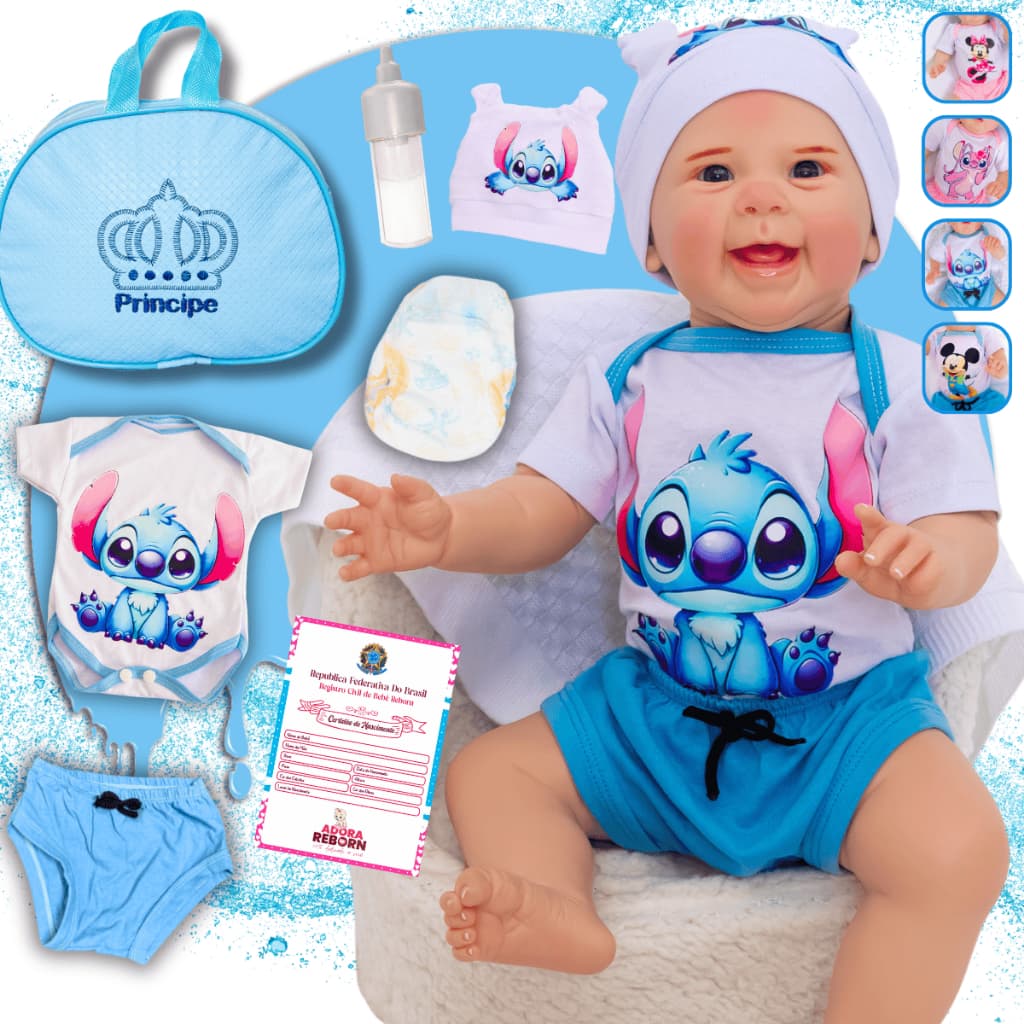 Bebê Reborn Menino Boneco Realista Original de Silicone Com Bolsa Maternidade