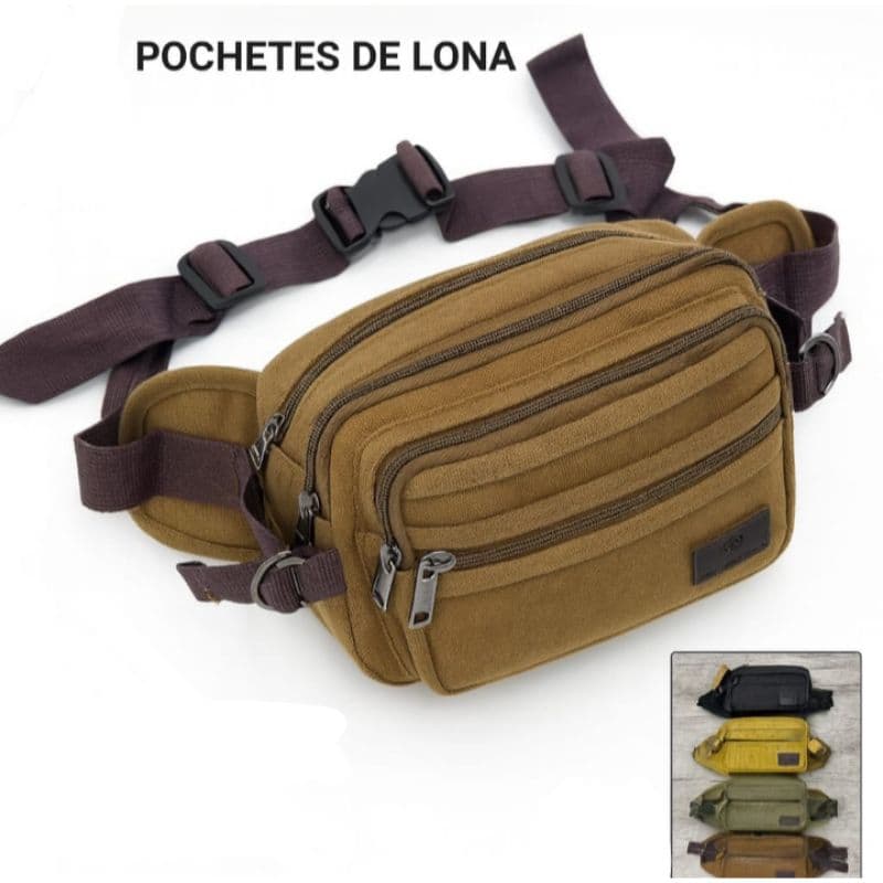 Bolsa De Cintura Pochete De Lona Reforçada ombro Tiracolo 371