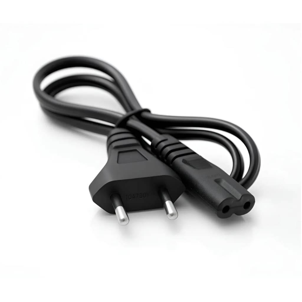 Cabo de Alimentação C7 Plug Europeu – Compatível com PS4, Xbox, TVs