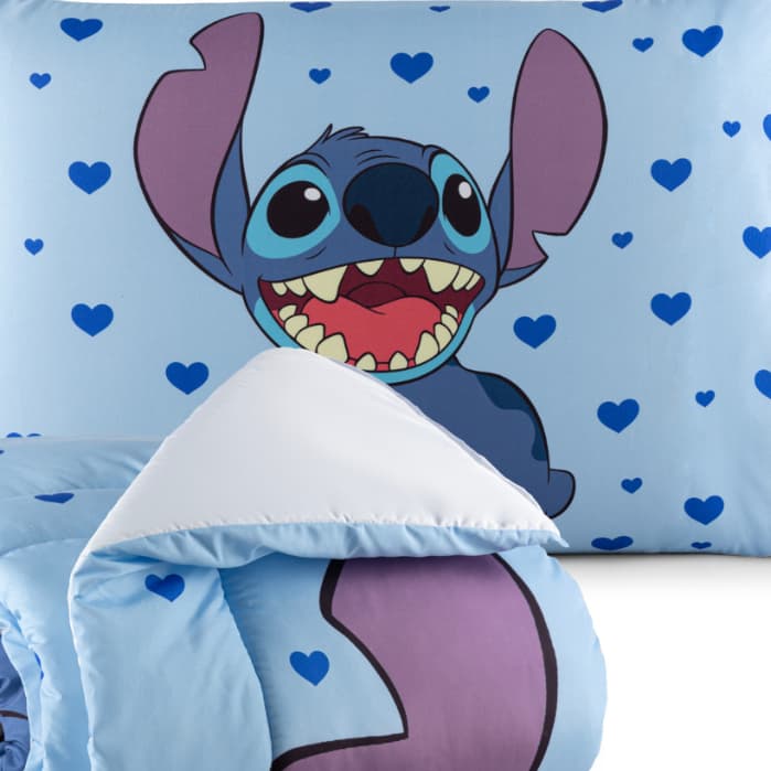 KIT EDREDOM INFANTIL TODO ESTAMPADO STITICH DUPLA FACE 02 PEÇAS VÁRIAS ESTAMPAS PROMOÇÃO !