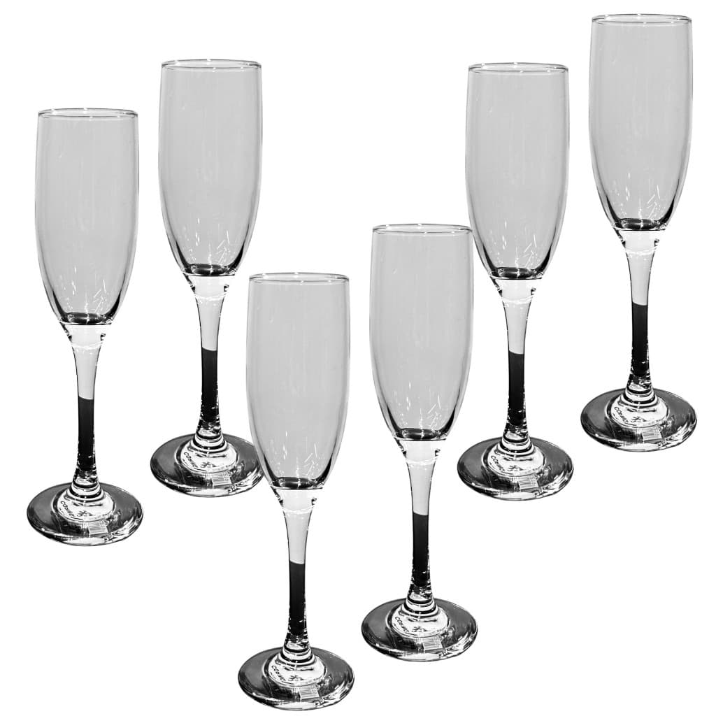 Jogo com 6 Taças de Vidro Champagne Coringa 190ml