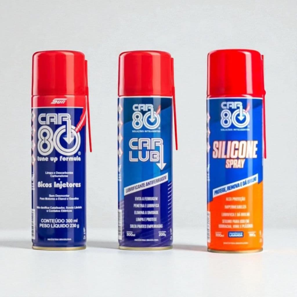 Kit Car80 Descarbonizante + Silicone Spray + Desingripante
