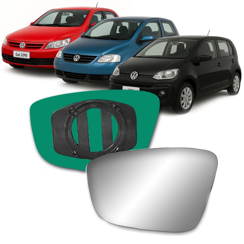 Lente Espelho Retrovisor Gol G6 G7 G8 e Fox 2010 a 2017 Subconjunto