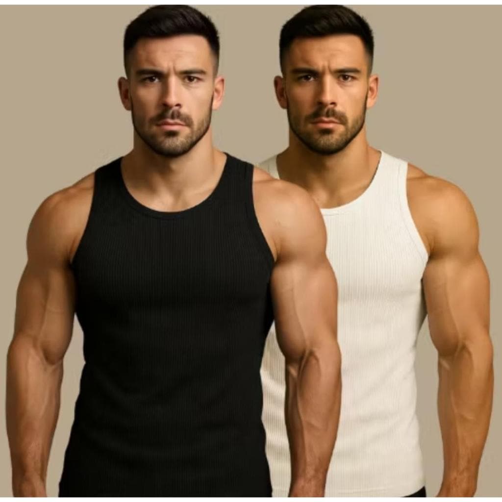 Regata Masculina Ribana Grossa Premium Algodão com Elastano - Conforto e Estilo M G GG