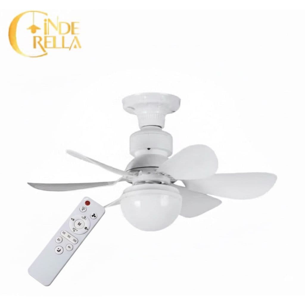 Ventilador de Teto com Luz LED – Controle Remoto | 6 Hélices | Bivolt  80W