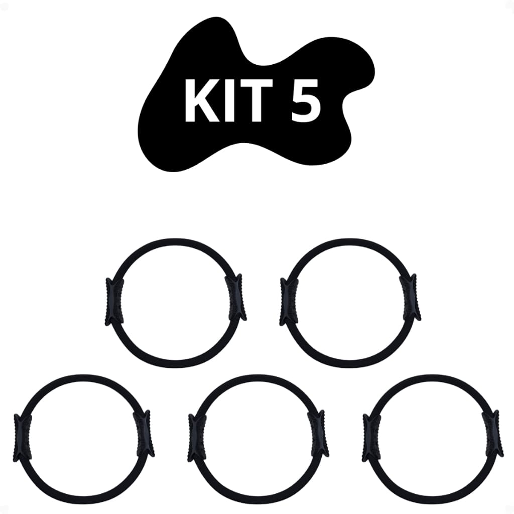 Kit 5 Anel Tonificador Arco Yoga Pilates Ginástica Circulo Fisioterapia Exercício ioga Tonificação