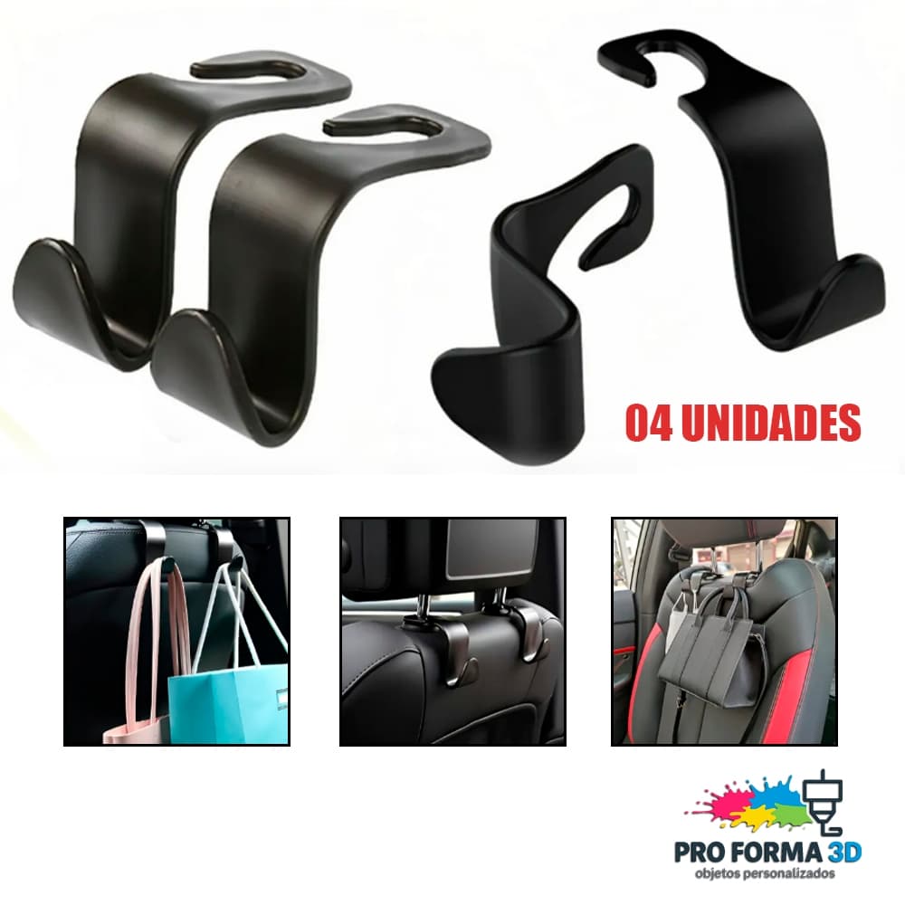 GANCHO SUPORTE BOLSA PARA ENCOSTO DE BANCO - ORGANIZADOR DE CARRO PARA BOLSAS, MOCHILAS E SACOLAS