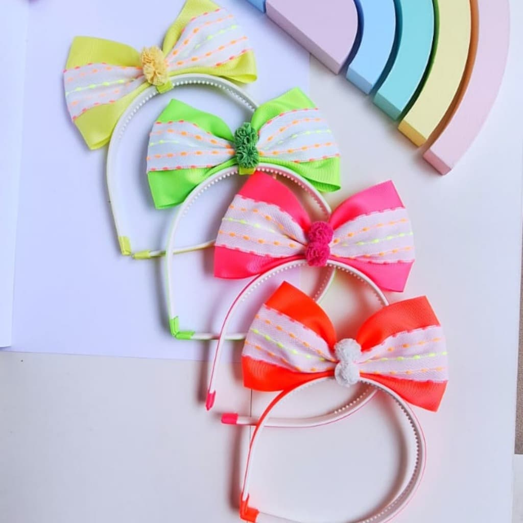 tiara infantil com laço em pé/laço de cabelo/acessorio de cabelo para meninas