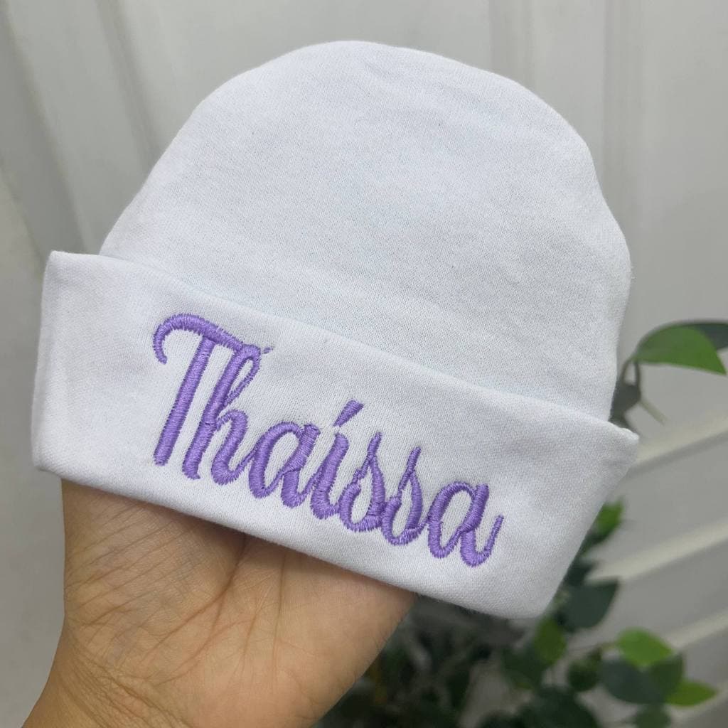 touquinha personalizada para maternidade recém nascido,com nome