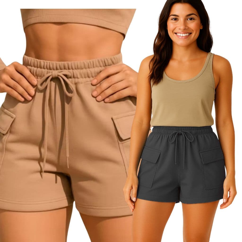 BERMUDA FEMININA DE MOLETOM CASUAL E LEVE CONFORTÁVEL SOLTINHO ALGODÃO