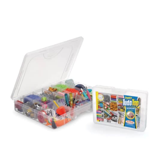 CAIXA ORGANIZADORA TOP GRANDE COM DIVISÓRIA MÓVEL Largura: 27 cm Comprimento: 36 cm Altura: 6 cm