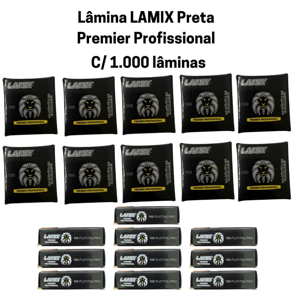 Lamina LAMIX Black PREMIER c/ 1.000 (1/2 laminas)  - 10 caixinhaS