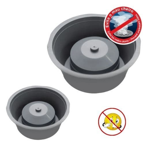 Adaptador para Ralos e Porta Grelhas Astra - Cinza, 10cm, Neutraliza Odores